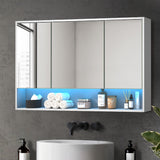 Miami Modern LED Bathroom Cabinet and Storage Unit | Multi Storage Bathroom Mirror Cabinet