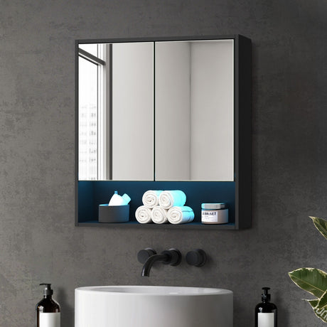 Miami Modern LED Bathroom Cabinet and Storage Unit | Multi Storage Bathroom Mirror Cabinet with LED Lights