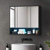 Miami Modern LED Bathroom Cabinet and Storage Unit | Multi Storage Bathroom Mirror Cabinet