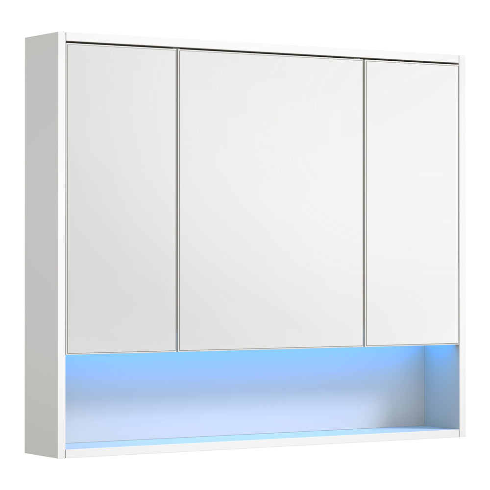 Miami Modern LED Bathroom Cabinet and Storage Unit | Multi Storage Bathroom Mirror Cabinet