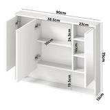 Miami Modern LED Bathroom Cabinet and Storage Unit | Multi Storage Bathroom Mirror Cabinet