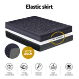 Luxore 1000GSM 3 Zone Wave Charcoal Mattress Topper | Deluxe Plush Soft Breathable Mattress Topper | 3 Sizes