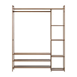 Astano Modern Bamboo Wooden Multi Storage Wardrobe Unit | Clothes Rack Bamboo Display and Storage Cabinet Unit | 2 Sizes