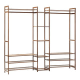 Astano Modern Bamboo Wooden Multi Storage Wardrobe Unit | Clothes Rack Bamboo Display and Storage Cabinet Unit | 2 Sizes