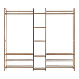 Astano Modern Bamboo Wooden Multi Storage Wardrobe Unit | Clothes Rack Bamboo Display and Storage Cabinet Unit | 2 Sizes