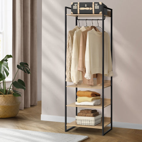 Aspen Modern Multi Storage Portable Wardrobe | 4 Shelf Clothing Storage Unit