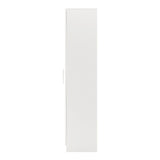 Sofia 2 Door White Modern Storage Wardrobe | Large Shelving Storage Cupboard Unit