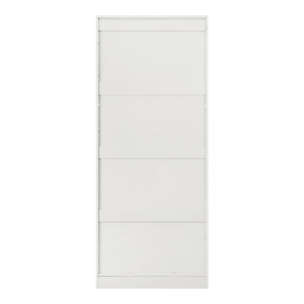 Sofia 2 Door White Modern Storage Wardrobe | Large Shelving Storage Cupboard Unit