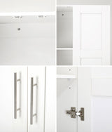 Sofia 2 Door White Modern Storage Wardrobe | Large Shelving Storage Cupboard Unit