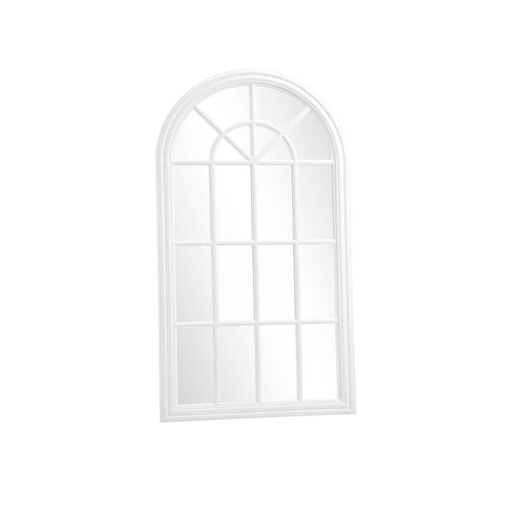 Blacno X Arched Wall Mirror | White Framed Window Style Wall Mounted Décor Mirror