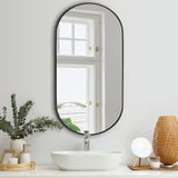 Alfamare Oval Wall Mounted Designer Mirror |Oval 84 x 50cm Feature Décor Mirror | 3 Frame Options