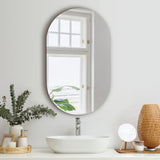 Alfamare Oval Wall Mounted Designer Mirror |Oval 84 x 50cm Feature Décor Mirror | 3 Frame Options