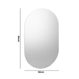 Alfamare Oval Wall Mounted Designer Mirror |Oval 84 x 50cm Feature Décor Mirror | 3 Frame Options