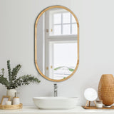 Alfamare Oval Wall Mounted Designer Mirror |Oval 84 x 50cm Feature Décor Mirror | 3 Frame Options