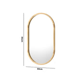 Alfamare Oval Wall Mounted Designer Mirror |Oval 84 x 50cm Feature Décor Mirror | 3 Frame Options