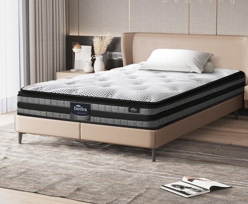 Multi Zone Super Cool Gel and Bonnell Spring Premium Mattress | Shock Absorbing Coil Support Medium Firm Hypo Allergenic Matrress | 5 Sizes