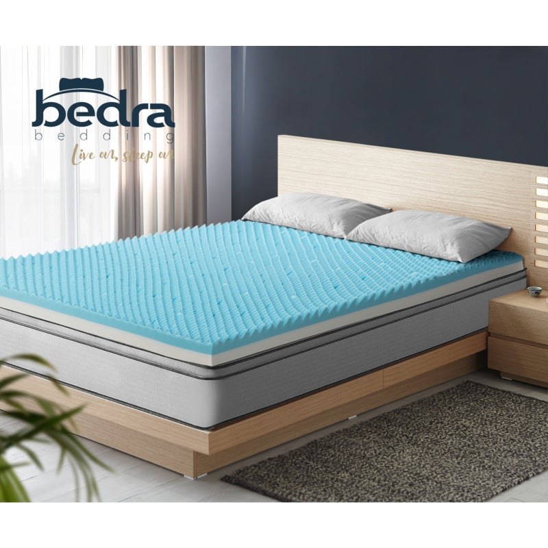 Reversible Coolmax 10cm Ultra Deep GEL Memory Foam Mattress Topper | Fitted Motion Control Cooling Memory Foam Gel Topper