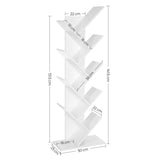 Nuvola X Tree Branch Modern 8 Tier Bookshelf | Multi Storage Display Unit | 2 Colours