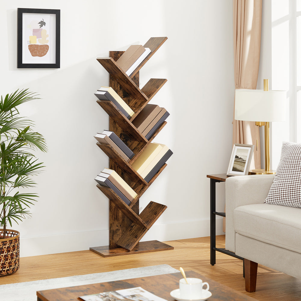 Nuvola X Tree Branch Modern 8 Tier Bookshelf | Multi Storage Display Unit | 2 Colours