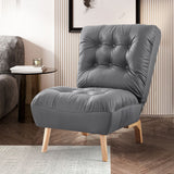 Upton Plush Premium Comfy Sofa Chair | Wood and Upholstered 5 Level Adjustable Recliner Spring Foam Accent Chair | 2 Colours