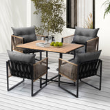 Premium 3 or 5pc Nuvo Table and Chair Outdoor Set | Soft Cushioned Chairs and Table Patio Furniture Set in Four Models