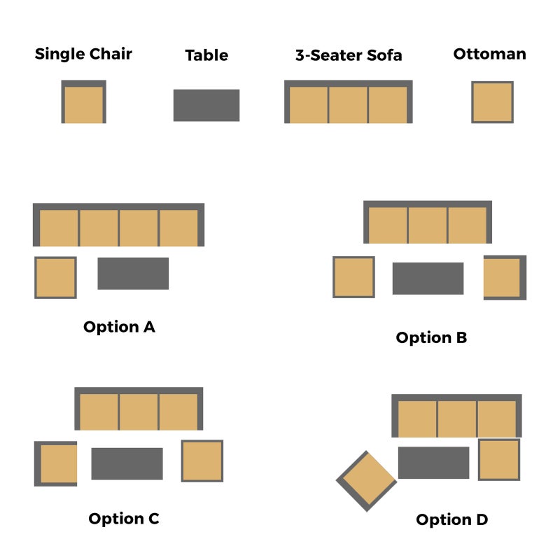 Playa Bonita Wooden Outdoor Lounge Set | Flexi Layout Modern Outdoor Patio Furniture Set | 4-7 Seater Options