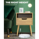 Scandi X Multi Storage Modern Bedside Table | Sleek Versatile Nightstand Table