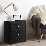 Antigua Slimline Bedside Table with Two Drawers | Hampton Style Bedside Table and Storage Drawers | 2 Colours