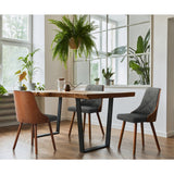 Set of 2 Gianni Deluxe Padded Dining Room Chairs | Wooden Back Padded Modern Dining Chairs by Oikiture | 3 Colours