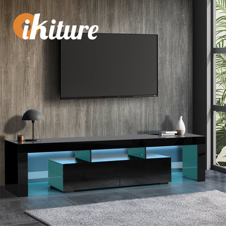 Spezia Nuvo LED 16 Light TV Cabinet 180cm Entertainment Unit | Hi Gloss TV Unit Stand with Multi Storage| 2 Colours