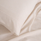 Essenza Superior Striped Linen Blend Sheet Set | Luxury Breathable Ultra Soft Linen Sheet Set | 2 Sizes -  3 Colours