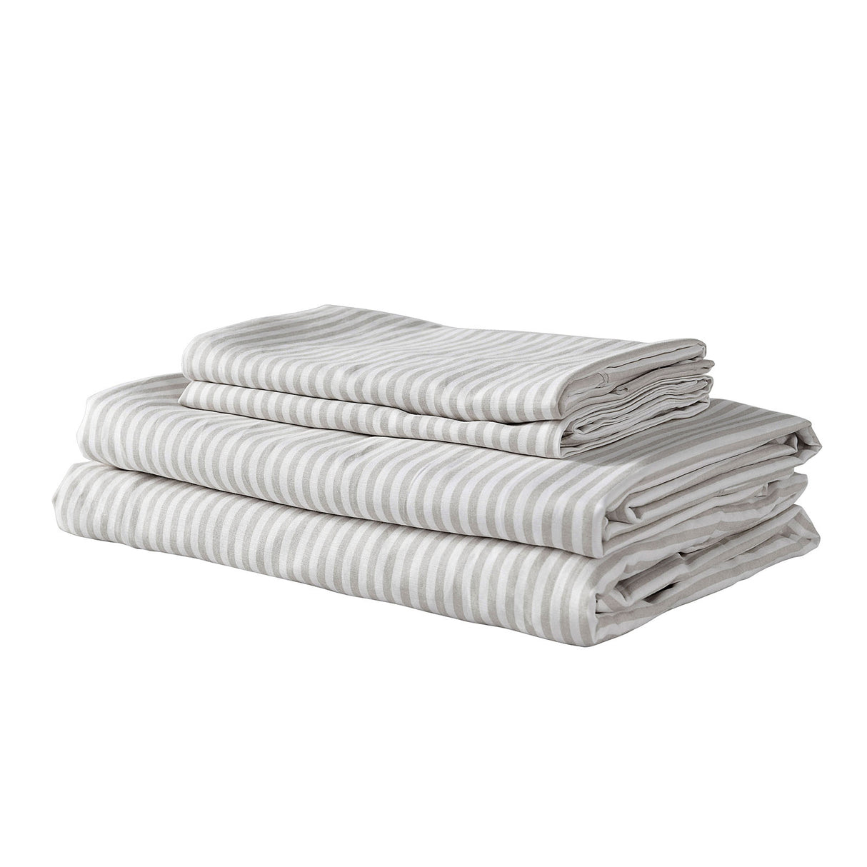 Essenza Superior Striped Linen Blend Sheet Set | Luxury Breathable Ultra Soft Linen Sheet Set | 2 Sizes -  3 Colours