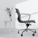 Essenza Eames Style Office Computer Chair | PU Leather Adjustable Seat Mid Back Office Chair