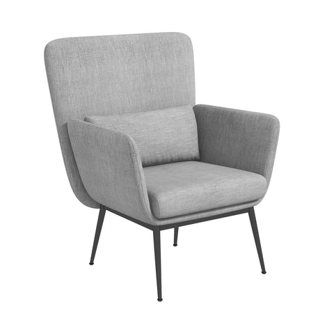 Essenza Cora Premium Fabric Accent Chair | Luxury Upholstered Grey Tub Chair