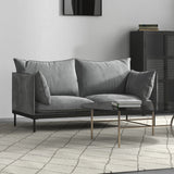 Essenza Mio 2 Seater Deluxe Plush Sofa Lounge | Fabric Upholstered Sofa Lounge in Grey