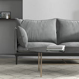 Essenza Mio 2 Seater Deluxe Plush Sofa Lounge | Fabric Upholstered Sofa Lounge in Grey