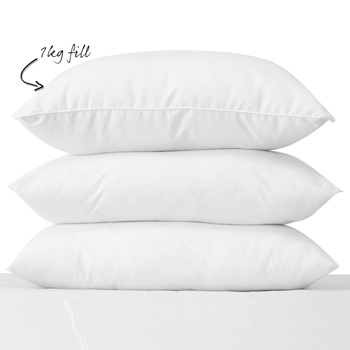 Set of Two Essenza Plus 1000GSM Goose Down Feather Pillows | 100% Cotton Eco Breathable Cover Goose Pillows 50 x 75cm