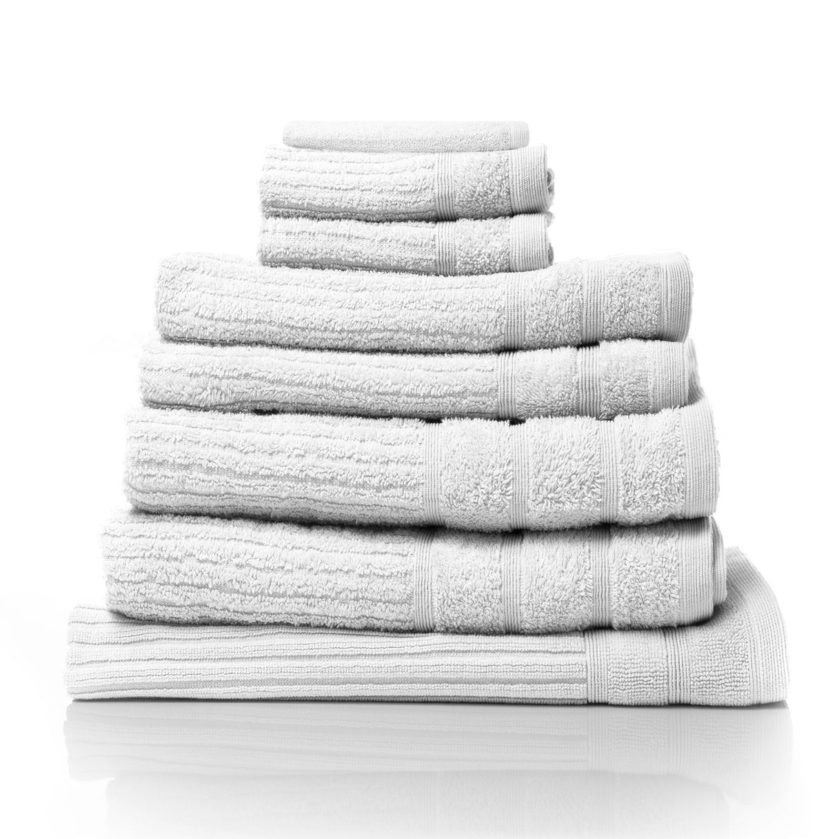 8pc Essenza Pure 100% Cotton 600GSM Luxury Bath Towel Set | Soft Absorbing Towel Set | 10 Colours