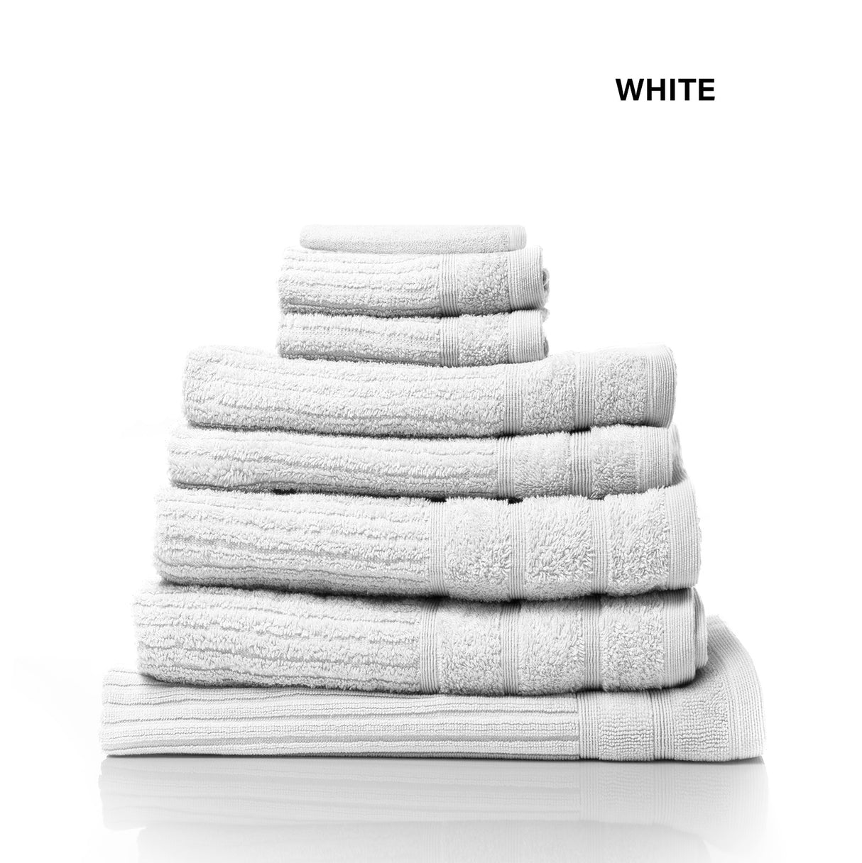 8pc Essenza Pure 100% Cotton 600GSM Luxury Bath Towel Set | Soft Absorbing Towel Set | 10 Colours