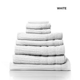 8pc Essenza Pure 100% Cotton 600GSM Luxury Bath Towel Set | Soft Absorbing Towel Set | 10 Colours