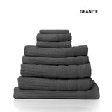 8pc Essenza Pure 100% Cotton 600GSM Luxury Bath Towel Set | Soft Absorbing Towel Set | 10 Colours