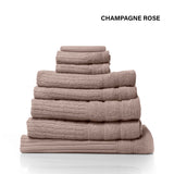 8pc Essenza Pure 100% Cotton 600GSM Luxury Bath Towel Set | Soft Absorbing Towel Set | 10 Colours