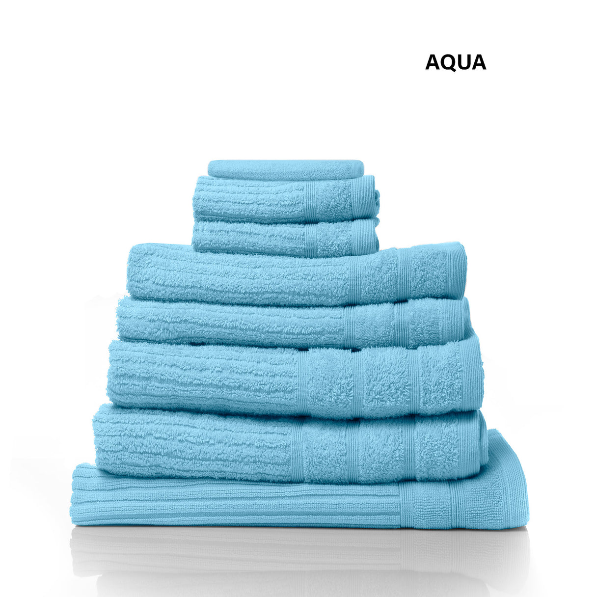 8pc Essenza Pure 100% Cotton 600GSM Luxury Bath Towel Set | Soft Absorbing Towel Set | 10 Colours