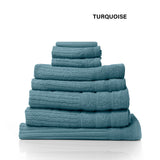 8pc Essenza Pure 100% Cotton 600GSM Luxury Bath Towel Set | Soft Absorbing Towel Set | 10 Colours