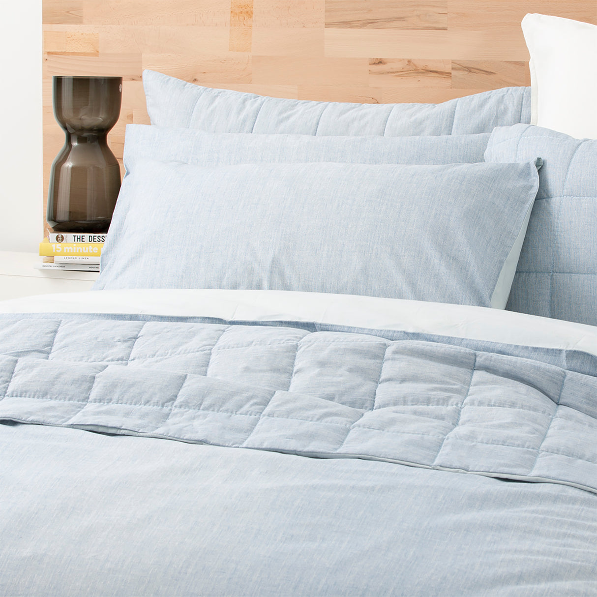 250TC Chambray Washed 100% Cotton Quilt Cover Set by Renee Taylor | 4 Sizes - 3 Colours