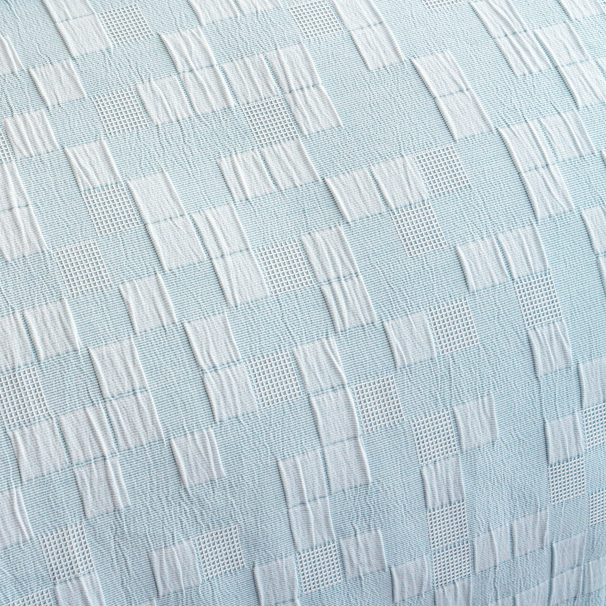 250TC Textured Jacquard Milo Checks Quilt Cover Set in French Blue by Renee Taylor | 3 Sizes