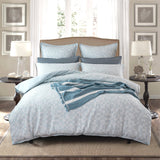 250TC Textured Jacquard Milo Checks Quilt Cover Set in French Blue by Renee Taylor | 3 Sizes