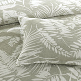 250TC Textured Jacquard Palm Breeze Quilt Cover Set in Sage Green by Renee Taylor | 3 Sizes