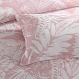 250TC Textured Jacquard Palm Breeze Quilt Cover Set in Clay by Renee Taylor