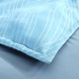 250TC Textured Jacquard Sky Waves Quilt Cover Set in Light Blue by Renee Taylor